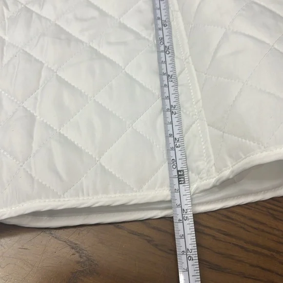 White Quilted Jacket with Buttons by Classic Editions - Picture 10 of 12